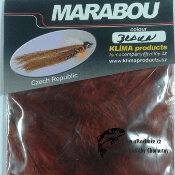 peří Marabou Grizzly - Brown