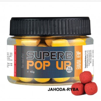 Superb Pop Ups - 40 g/16 mm jahoda-ryba