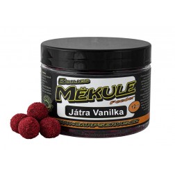 boilies MĚKULE feeder - 100g/12mm játra-vanilka