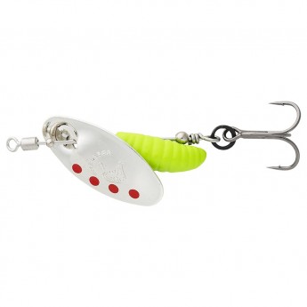 třpytka Savage Gear Grub Spinners vel.2 Silver Red Lime